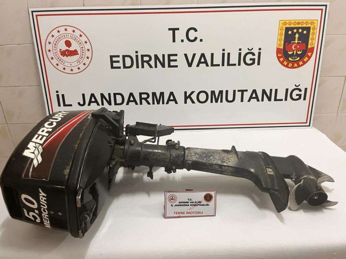 Enez’de çalınan tekne motoru, İpsala’da satılmış